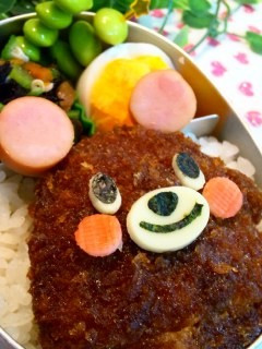 キャラ弁☆ソースカツ丼NAクマ-レシピのメイン写真