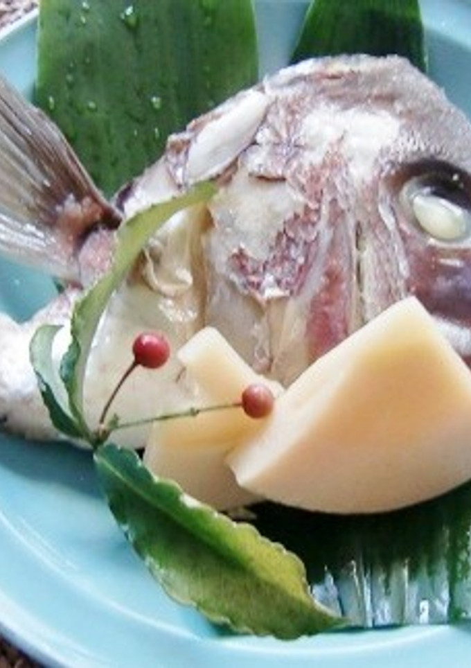 料理のための清酒を使って、タイのあら炊き-レシピのメイン写真