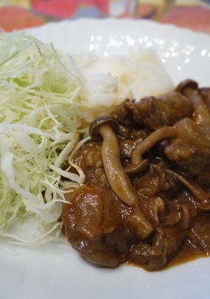 キノコたっぷり! ヘルシーハヤシライス♪-レシピのメイン写真