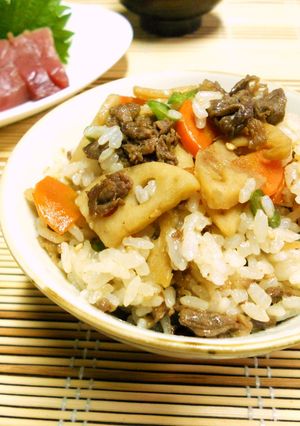 牛肉と蓮根の混ぜご飯-レシピのメイン写真