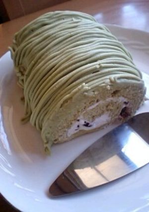 抹茶大納言ロールケーキ-レシピのメイン写真
