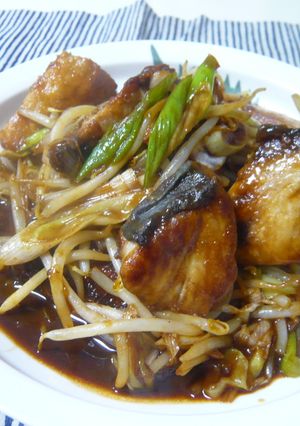 ブリともやしの韓国風味噌バター炒め-レシピのメイン写真