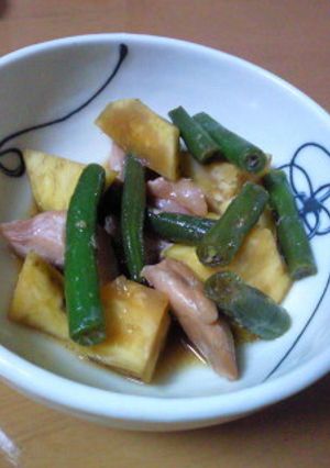 ルクエで簡単☆鶏肉とさつま芋の煮物-レシピのメイン写真