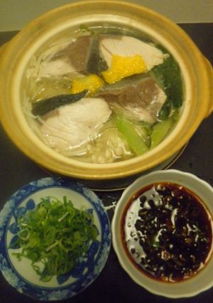 一人鍋・ぶりの水炊き・ねぎ醤油タレ添え！-レシピのメイン写真