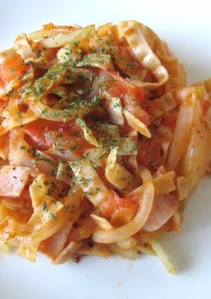 ダイエットの大豆麺ナポリタン-レシピのメイン写真