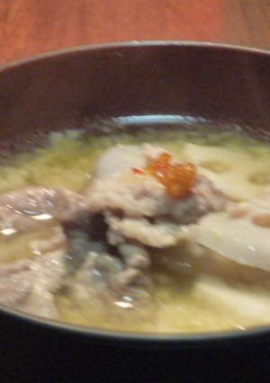 豚肉と蓮根のお味噌汁-レシピのメイン写真