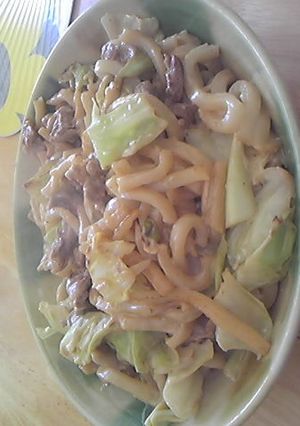 楽チンしょうゆマヨ焼きうどん-レシピのメイン写真