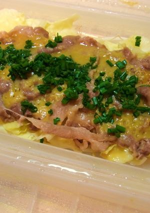 ルクエで豚とキャベツの味噌蒸し！-レシピのメイン写真