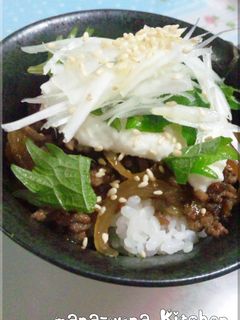 豚ひきとろろ丼♥-レシピのメイン写真