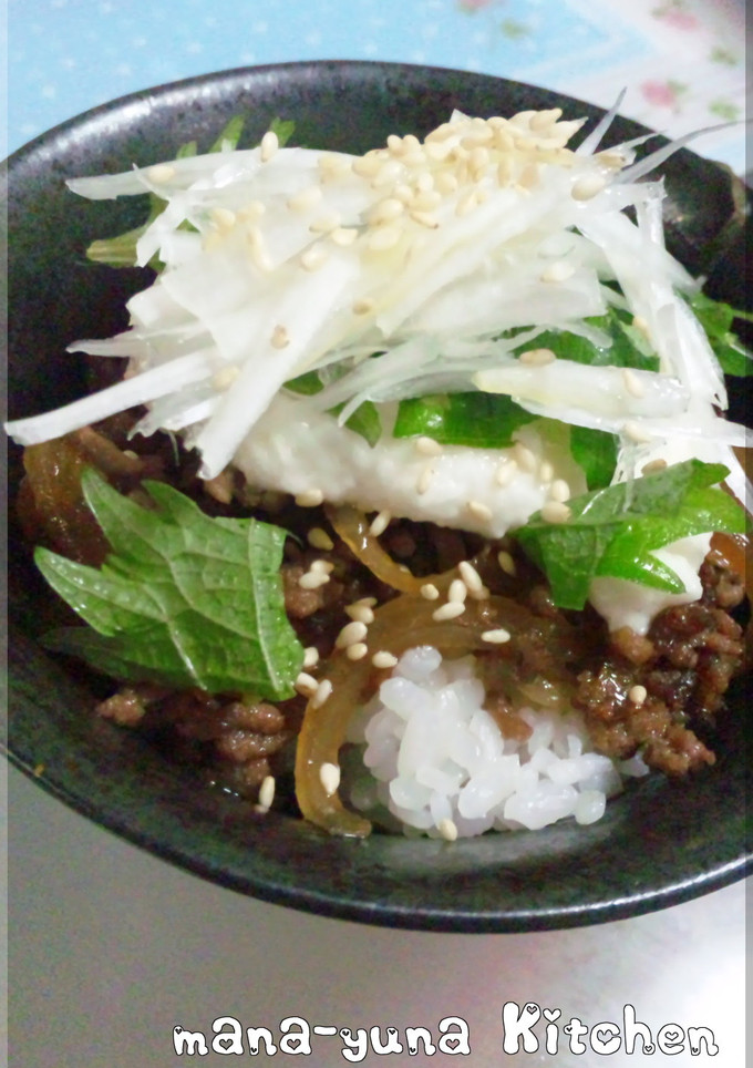 豚ひきとろろ丼♥-レシピのメイン写真
