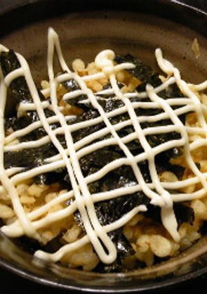 【夜食!朝食にいかが?海苔マヨ天かす丼】-レシピのメイン写真