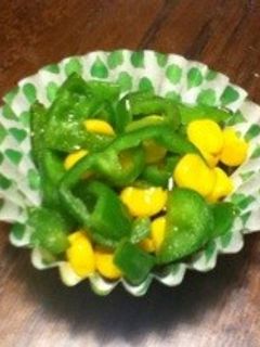 お弁当に ピーマンとコーンの野菜炒め-レシピのメイン写真