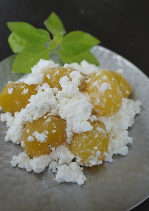 栗の甘露煮とカッテージチーズのスィーツ-レシピのメイン写真
