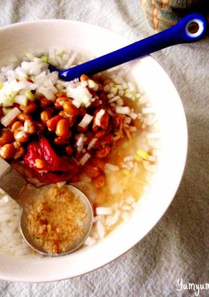 納豆と梅干し入りだし茶漬け・味噌味-レシピのメイン写真