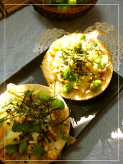 枝豆&コーンのワサビ風味和風トースト-レシピのメイン写真