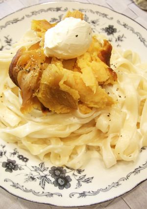 冬季限定☆焼き芋クリームパスタ-レシピのメイン写真