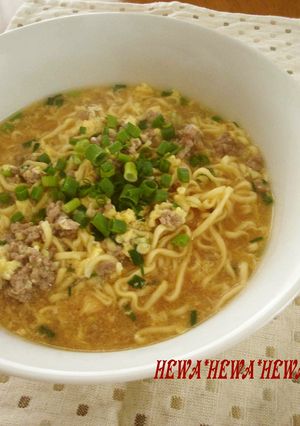 食感グ~♡ひき肉と卵の味噌ラーメン-レシピのメイン写真