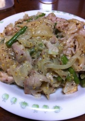 豚肉のあらびきマスタード和え-レシピのメイン写真
