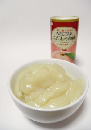 ネクターで桃クリーム＊簡単 電子レンジ版-レシピのメイン写真