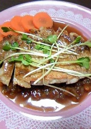 簡単オニオンソースでお肉うまっ(´∀｀)-レシピのメイン写真