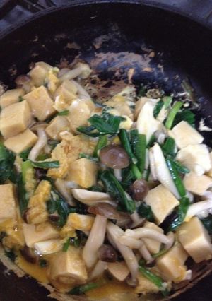 高野豆腐とニラの卵とじ-レシピのメイン写真