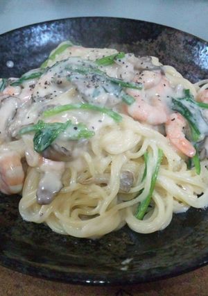 クリームパスタ-レシピのメイン写真