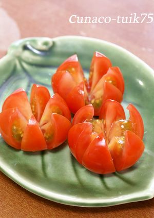 簡単すぎる。ミニトマトの飾り切り-レシピのメイン写真