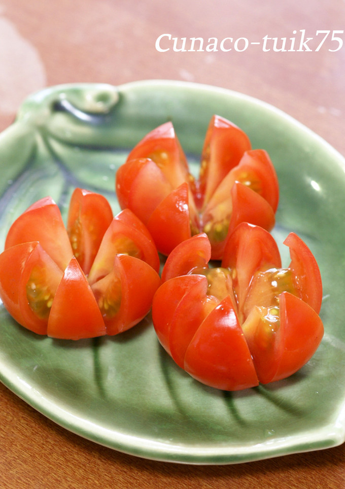 簡単すぎる。ミニトマトの飾り切り-レシピのメイン写真