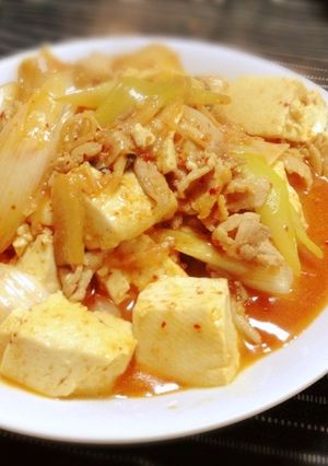 ボリュームたっぷり♡豚キムチ豆腐♡-レシピのメイン写真