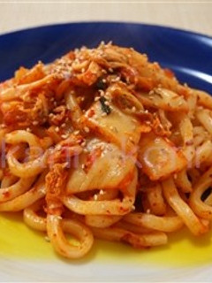 簡単*おかかキムチの焼きうどん-レシピのメイン写真