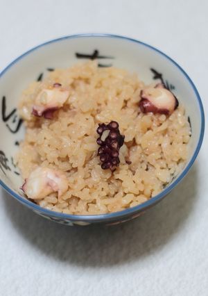 タコ飯レシピ☆タコの炊き込みご飯（2合）-レシピのメイン写真