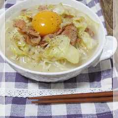 รูปของ キャベカルボなラーメン