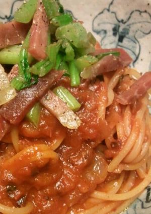 捨てずに使おうカブの葉スパ-レシピのメイン写真