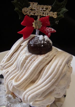 クリスマスモンブランケーキ-レシピのメイン写真