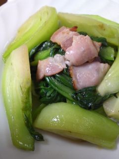 チンゲン菜とベーコンの中華炒め-レシピのメイン写真