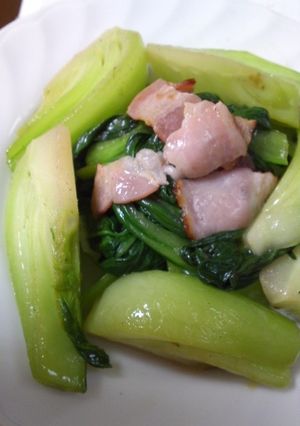 チンゲン菜とベーコンの中華炒め-レシピのメイン写真