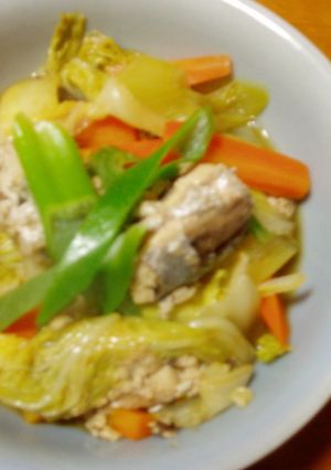 ヘルシー!白菜とさば水煮缶のくたくた煮-レシピのメイン写真
