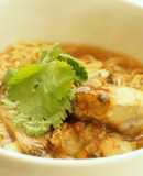 香菜と牡蠣の旨味たっぷり醤油味麺