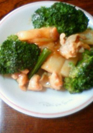 ブロッコリーと長芋と豚肉の中華炒め-レシピのメイン写真