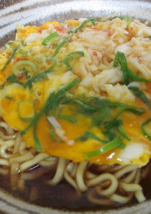 即席めんであっという間♫カニ玉らぁめん-レシピのメイン写真