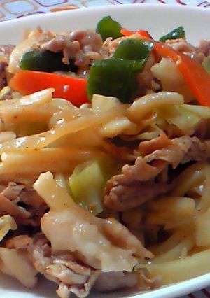 ☆麺つゆde簡単焼きうどん☆-レシピのメイン写真