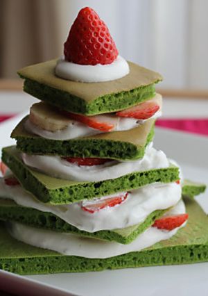 クリスマス♪ほうれん草ホットケーキツリー-レシピのメイン写真
