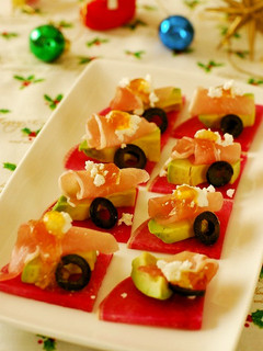 紅芯大根deクリスマス☆ひとくちカナッペ-レシピのメイン写真