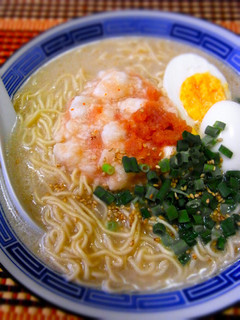 とろろ明太豚骨ラーメン♪食感も楽しい~♪-レシピのメイン写真