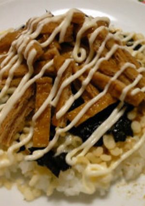 【夜食に子供も大好ききつねマヨ天かす丼】-レシピのメイン写真