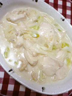 鶏肉と葱の豆乳煮込み♫♬-レシピのメイン写真
