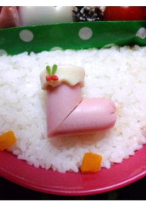 クリスマスのお弁当に☆魚肉ブーツ-レシピのメイン写真