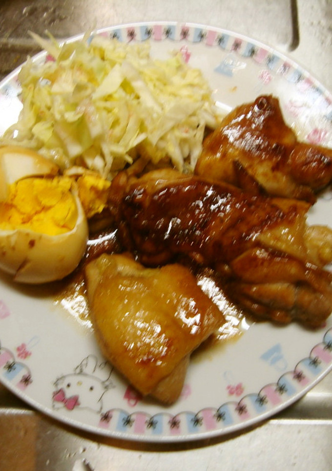 照り焼きチキンと照り焼きゆで卵-レシピのメイン写真