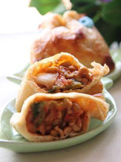 キムチ納豆のきんちゃく焼き-レシピのメイン写真