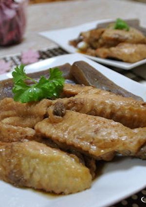 鶏スペアリブとコンニャクの煮物-レシピのメイン写真